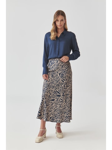 TATUUM Rok "Satinola" donkerblauw/crème