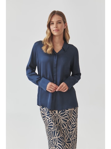 TATUUM Rok "Satinola" donkerblauw/crème