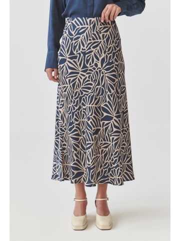 TATUUM Rok "Satinola" donkerblauw/crème