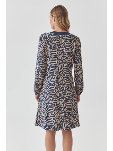 TATUUM Kleid in Dunkelblau/ Beige