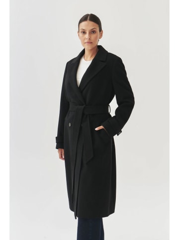 TATUUM Wełniany płaszcz w kolorze czarnym