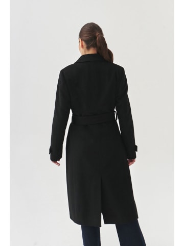 TATUUM Wełniany płaszcz w kolorze czarnym