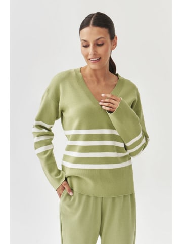 TATUUM Sweter w kolorze zielono-białym