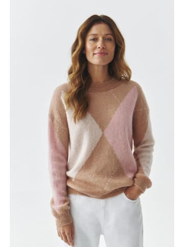TATUUM Pullover in Hellbraun/ Rosa
