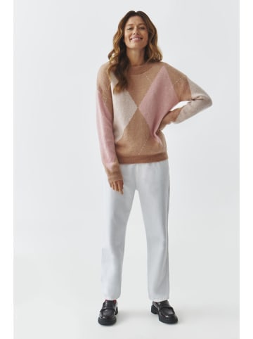 TATUUM Pullover in Hellbraun/ Rosa
