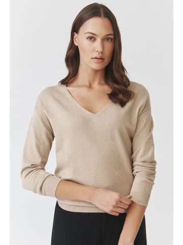 TATUUM Sweter "Flare" w kolorze beżowym