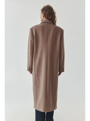 TATUUM Wełniany płaszcz w kolorze brązowym