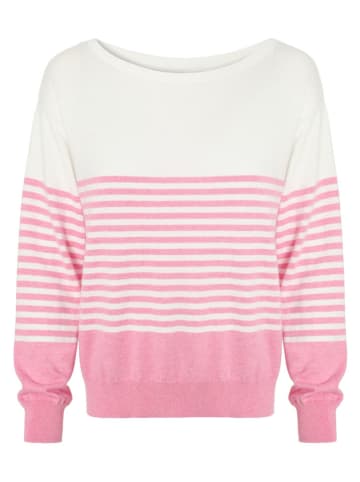TATUUM Sweter w kolorze jasnoróżowo-białym