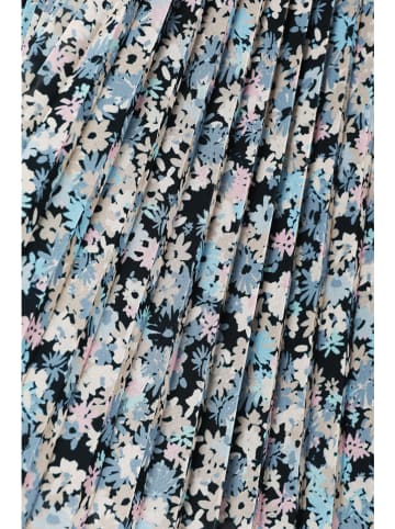 TATUUM Plisseerock in Schwarz/ Hellblau