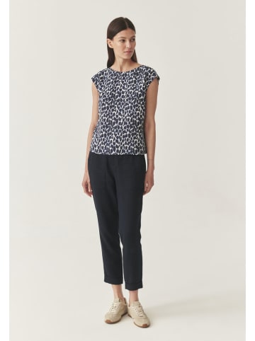 TATUUM Bluse in Dunkelblau/ Weiß