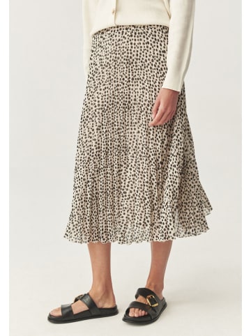 TATUUM Plisseerock in Creme/ Schwarz