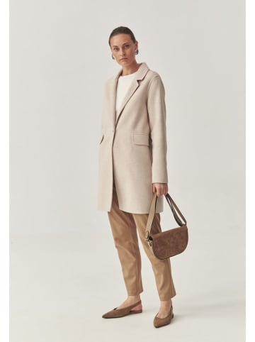 TATUUM Wełniany płaszcz w kolorze kremowym