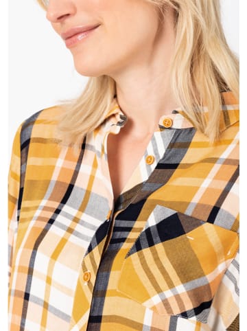 Timezone Blouse oranje/donkerblauw