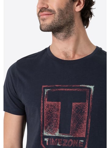 Timezone Shirt donkerblauw/rood