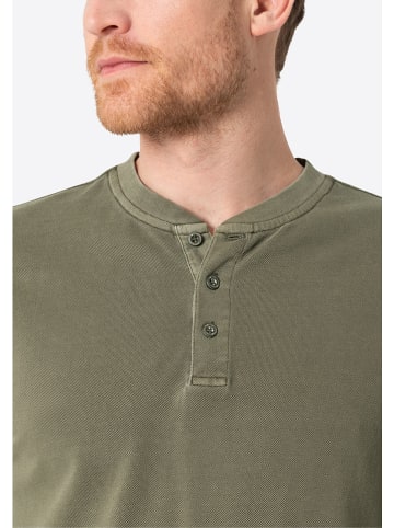 Timezone Longsleeve "Henley" olijfgroen