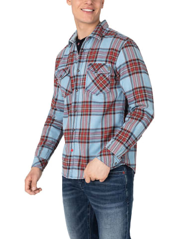 Timezone Blouse - regular fit - lichtblauw/rood