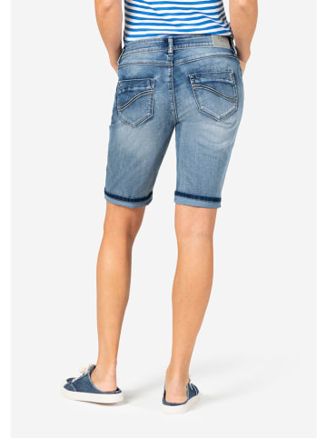 Timezone Spijkershort "Nali" - slim fit - blauw