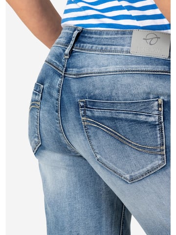 Timezone Spijkershort "Nali" - slim fit - blauw