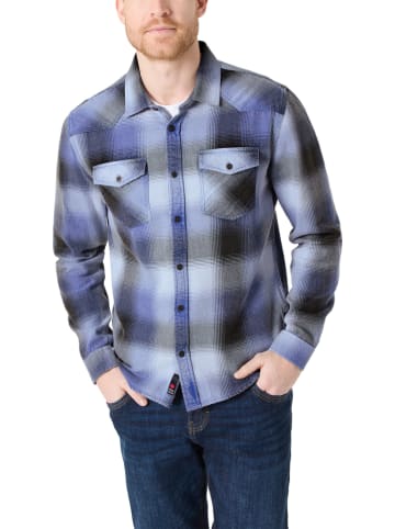 Timezone Koszula w kolorze niebiesko-czarnym