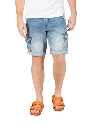 Timezone Spijkershort "Stanley" - slim fit - lichtblauw