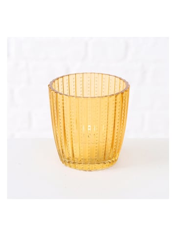 Boltze Świeczniki (4 szt.) "Marilu" w kolorze żółtym - wys. 7,5 cm