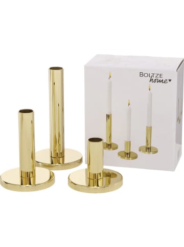Boltze 3er-Set: Kerzenständer "Malko" in Gold