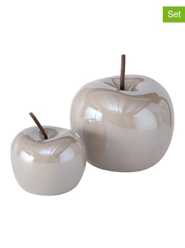 Boltze 2er-Set: Dekoaufsteller "Perly" in Grau