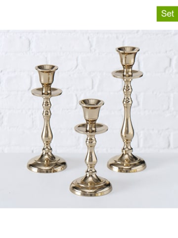 Boltze Świeczniki (3 szt.) "Vicco" w kolorze kremowym