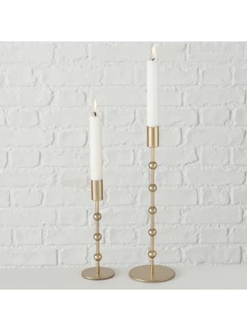 Boltze 2er-Set: Kerzenständer "Kimberly" in Gold