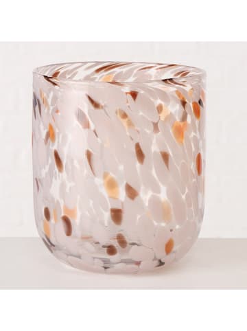 Boltze Windlicht "Umea" in Beige - (H)17 cm