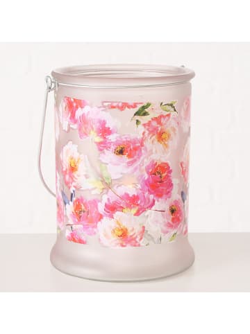 Boltze 3er-Set: Windlichter "Karella" in Weiß/ Pink - (H)17 x Ø 13 cm