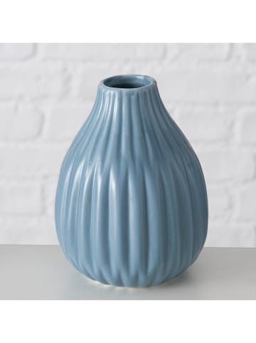 Boltze 3er-Set: Vasen "Esko" in Hellblau - (H)12 x Ø 6 cm