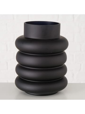 Boltze Vase ''Ribbo'' in Schwarz - (H)20 x Ø 15 cm