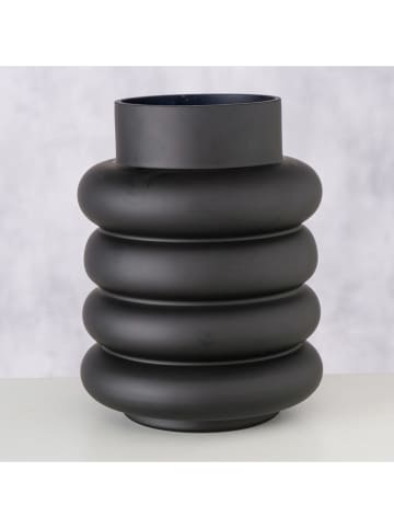 Boltze Wazon "Ribbo" w kolorze czarnym - wys. 20 x Ø 15 cm