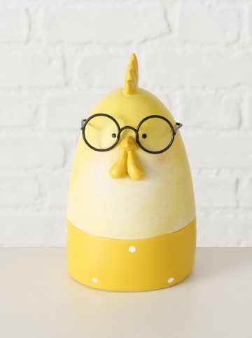 Boltze Figurki dekoracyjne (2 szt.) "Cluedy" w kolorze żółto-zielonym - wys. 15 cm