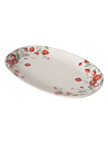 Boltze Półmisek w kolorze biało-czerwonym do serwowania - szer. 18 cm