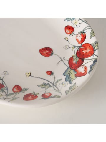 Boltze Półmisek w kolorze biało-czerwonym do serwowania - szer. 18 cm