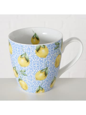 Boltze 2er-Set: Jumbotassen "Capri" in Blau/ Gelb - 480 ml