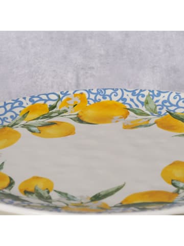 Boltze Servierteller "Capri" in Blau/ Gelb - Ø 31 cm