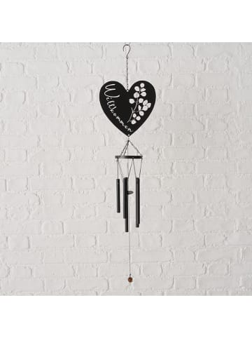 Boltze 2er-Set: Windspiele "Calypso" in Schwarz - (H)75 cm