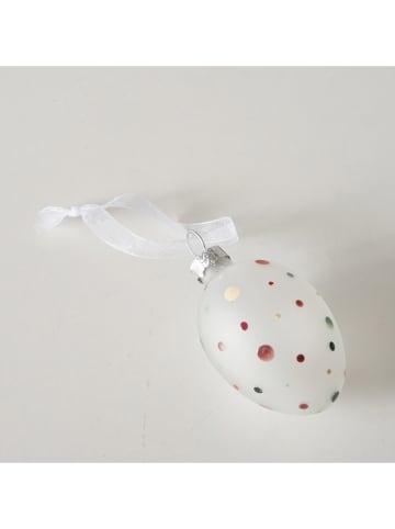 Boltze Zawieszki dekoracyjne (2 x 4 szt.) "Lavina" ze wzorem - wys. 6 cm