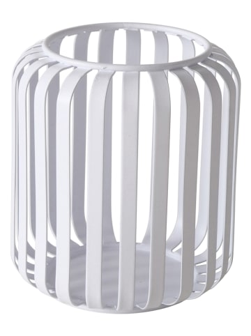 Boltze Windlicht "Viki" in Weiß - (H)12 x Ø 10 cm