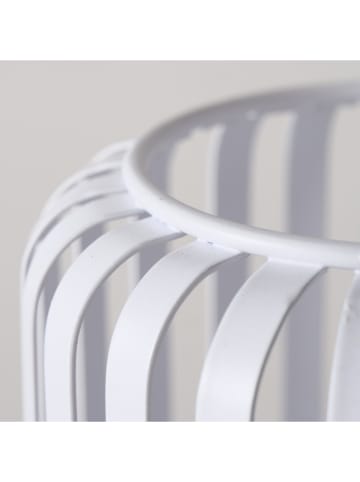 Boltze Świecznik "Viki" w kolorze białym - wys.12 x Ø 10 cm