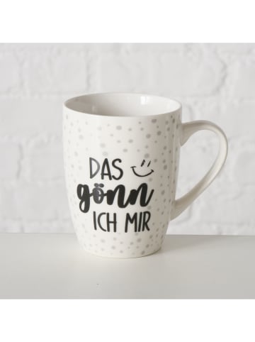Boltze 2er-Set: Kaffeetassen "Gönnung" in Schwarz/ Grau/ Weiß - 350 ml