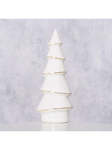 Boltze Dekoaufsteller "Ville" in Weiß - (H)17 x Ø 6,5 cm