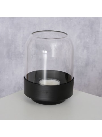 Boltze Vase ''Malena'' in Schwarz - (H)12,5 x Ø 9 cm