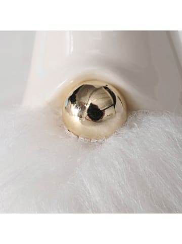 Boltze Dekofigur "Gundo" in Creme/ Weiß - (H)14,5 cm