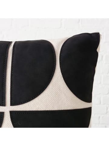 Boltze Kissen "Larson" in Schwarz/ Creme - (L)48 x (B)11 cm