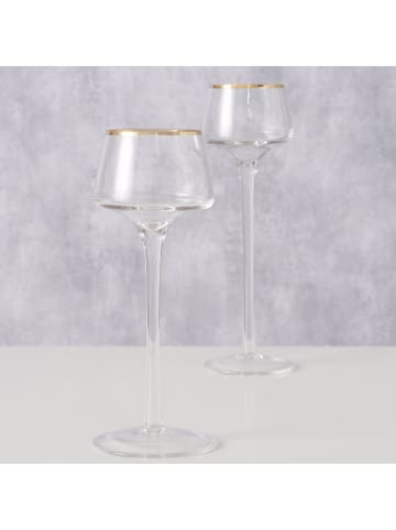 Boltze 2er-Set: Windlichter "Smola" in Transparent