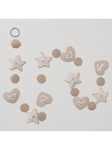Boltze Capiz-Girlande "Bakery" in Beige - (L)180 cm